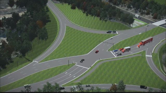 VDOT unveils new diverging diamond interchange in Stafford County