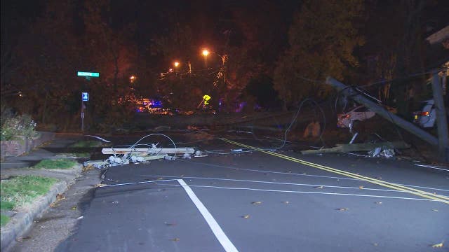 Winds bring down power lines in Alexandria area leaving some without power Thanksgiving morning