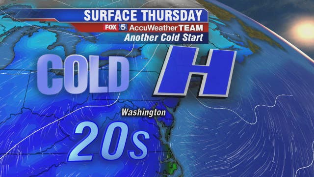 Chilly temperatures in the 40s Thursday