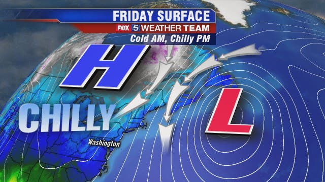 Chilly, breezy morning for Black Friday shoppers; wet weather moves in for weekend