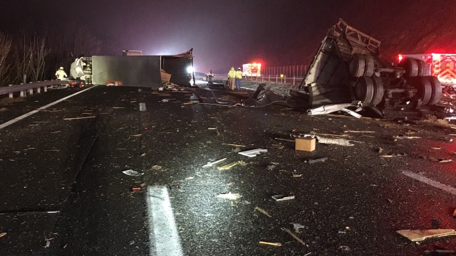 Virginia crash involving charter bus, tractor-trailer that injured dozens blamed on fog, icy conditions