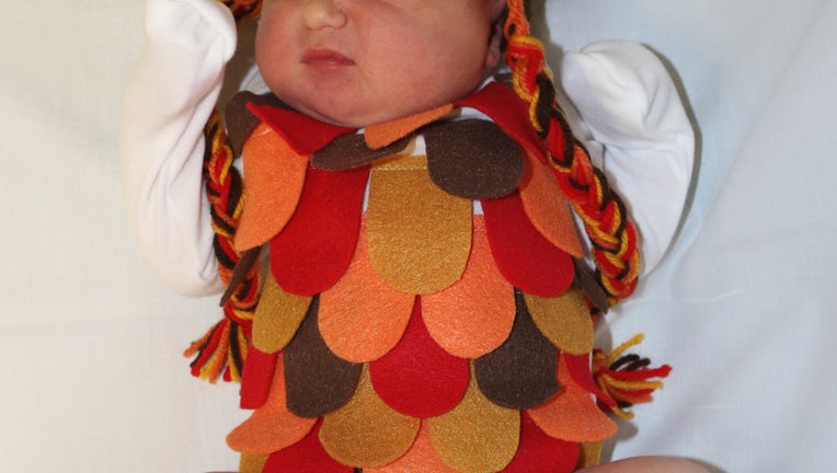 Newborn baby hot sale turkey costume