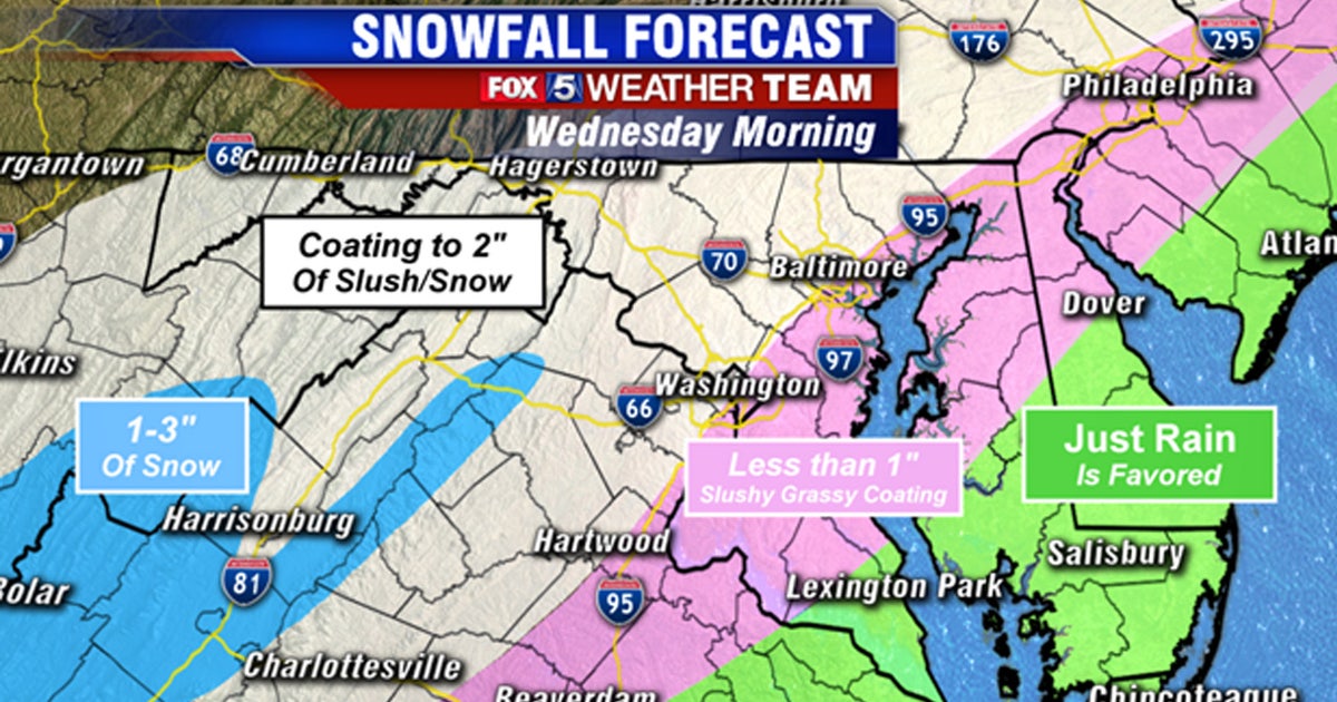 Snow to impact Wednesday morning commute; school delays possible | FOX 5 DC