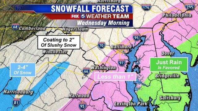 Rain, snow mix overnight makes for slippery Wednesday morning commute