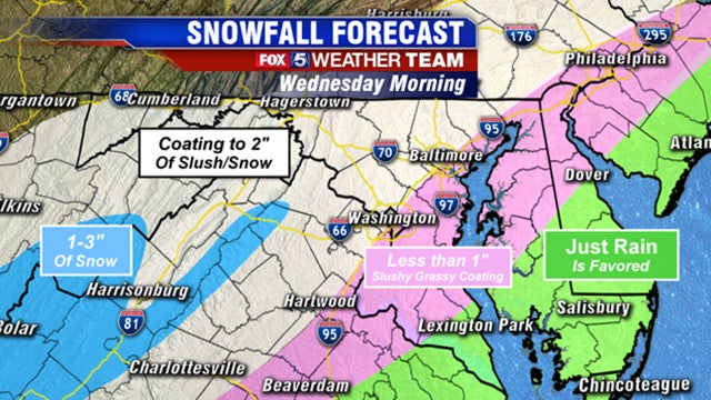 Snow to impact Wednesday morning commute; school delays possible