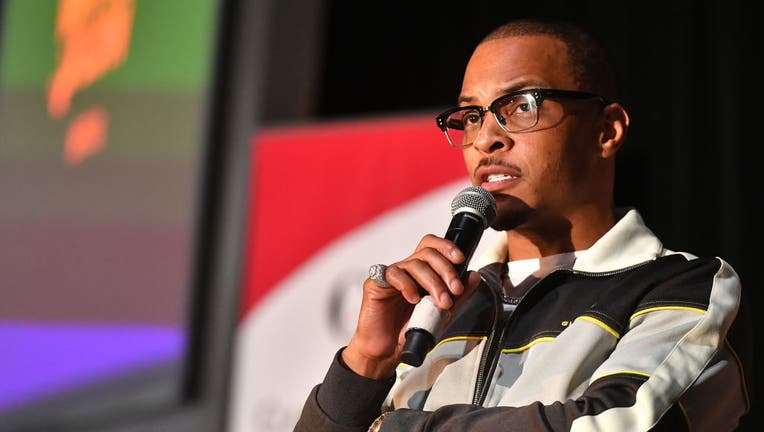 ATLANTA, GEORGIA - OCTOBER 08: T.I. speaks onstage during Netflix Presents Rhythm+Flow Atlanta screening at Clark Atlanta University on October 08, 2019 in Atlanta, Georgia. (Photo by Paras Griffin/Getty Images for Netflix/Allied Integrated Marketing)