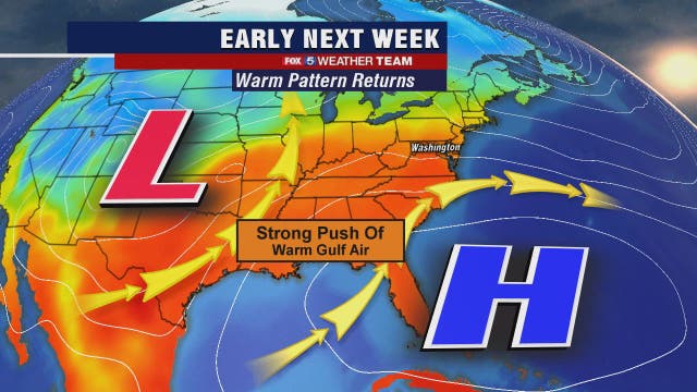 Springlike temperatures heading into February; rain expected overnight Friday into Saturday