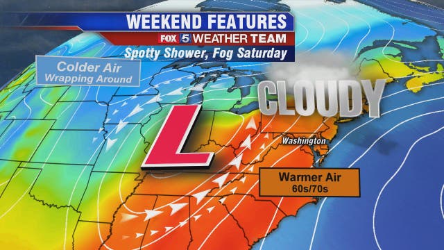 Warm weekend ahead with temperatures near 70 degrees