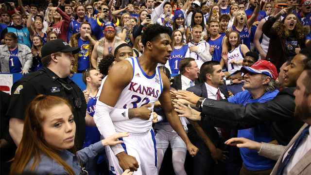 Big 12 suspends 4 players from Kansas-Kansas State University brawl 25 games total