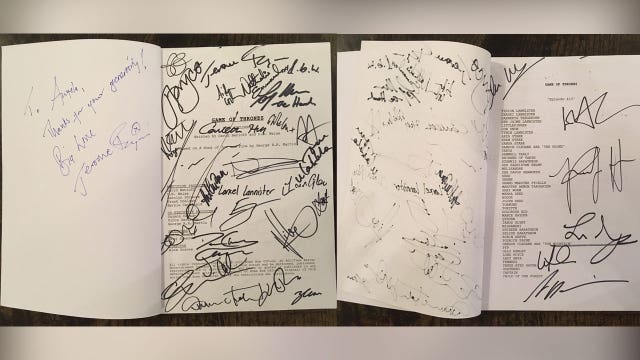 Signed ‘Game of Thrones’ script to be auctioned off in England, could go for thousands