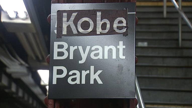 Bryant Park Subway Sign Changed To Read Kobe Bryant Park Fox 5 Dc