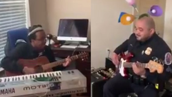 Prince George’s County officer helps calm autistic man by joining him in jam session