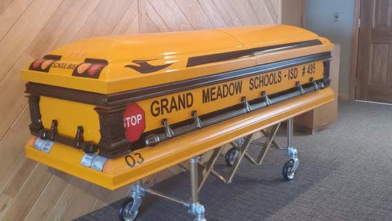 Beloved Minnesota school bus driver honored with special casket