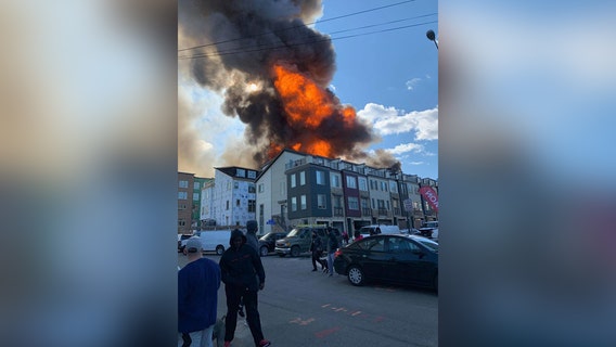 Massive Alexandria fire 'contained,' two taken to hospital