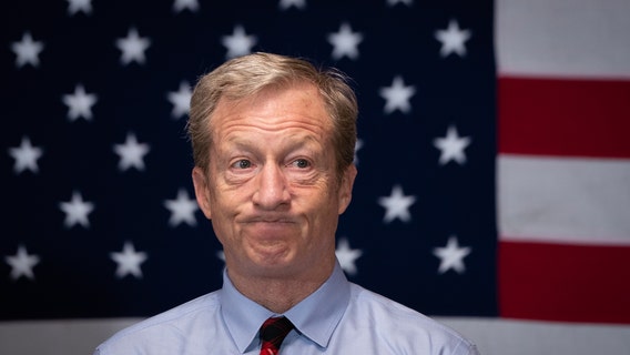 Tom Steyer dances to 'Back that Thang Up' in excruciating video