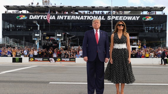 Trump, Melania rev up Daytona 500 with historic lap in presidential limo, ‘The Beast’