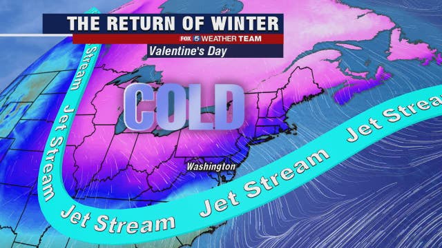 Dry, cold Valentine's Day as winter temperatures return heading into weekend