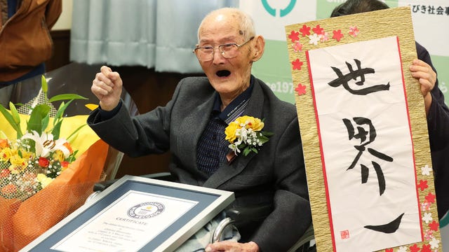 'Keep a smile on your face': 112-year-old in Japan officially named world's oldest man