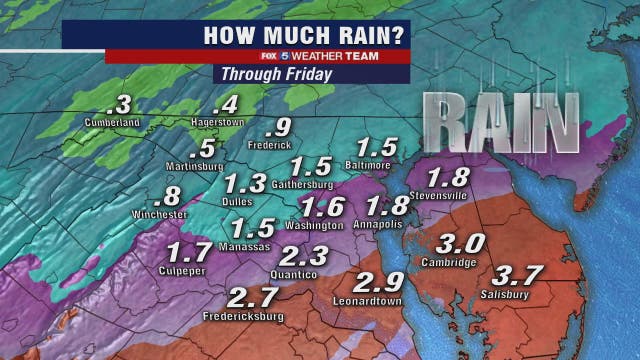 Heavy rain Thursday; Flood Watch for parts of DC region
