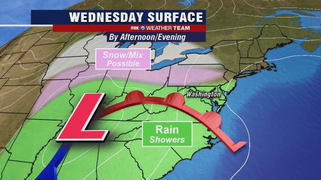 Dry morning, evening rain Wednesday; dry, cold weekend on the way