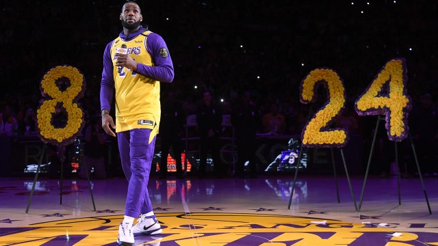 LeBron James pays tribute to Kobe Bryant as Lakers return home: 'Live on, brother'