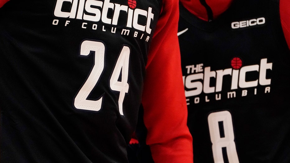 wizards white district jersey