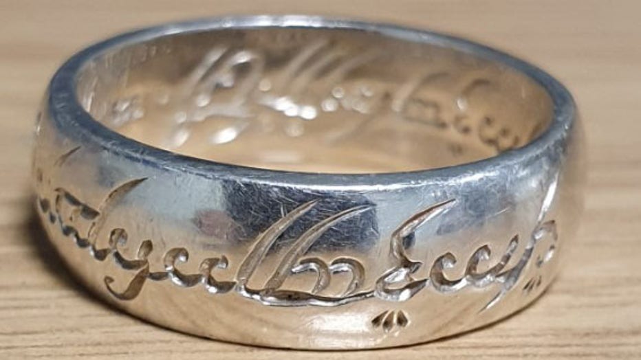 In a Facebook post on Jan. 29, 2020, North Yorkshire Police said the ring was recovered among other stolen property from a burglary. (Photo credit: North Yorkshire Police)