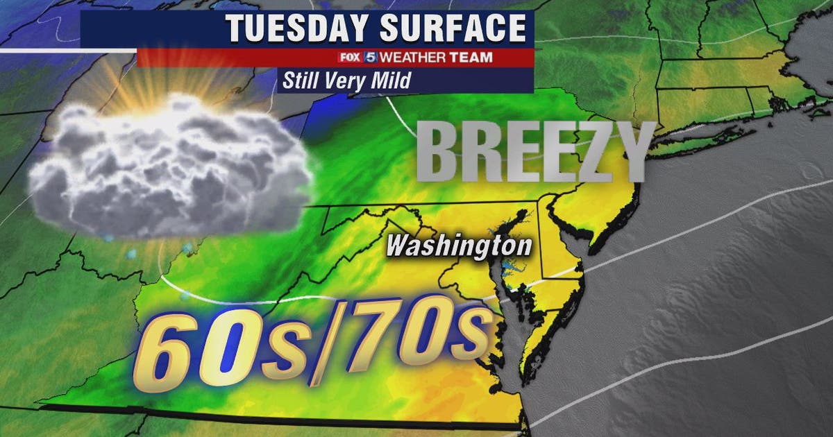 Warm, breezy Tuesday with showers and possible scattered thunderstorms ...
