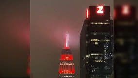 ‘Heartbeat of America’: Health care workers honored with red light atop Empire State Building in NYC