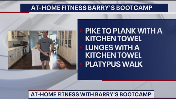 At-home fitness routine with Barry's