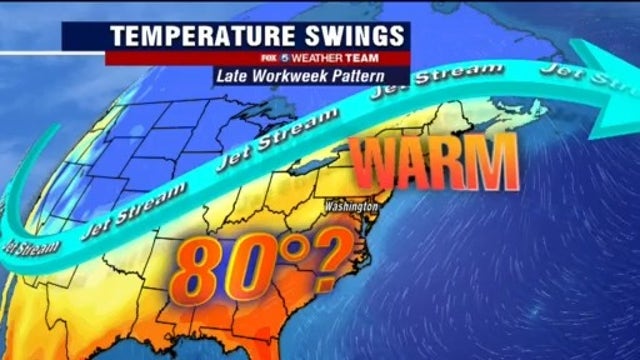 Sunny Wednesday with highs in the 60s; rain moving in overnight