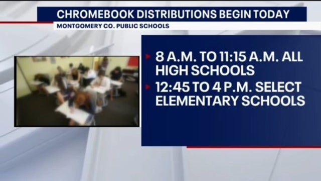 Montgomery County Public Schools distribute Chromebooks to students after closures extended due to coronavirus