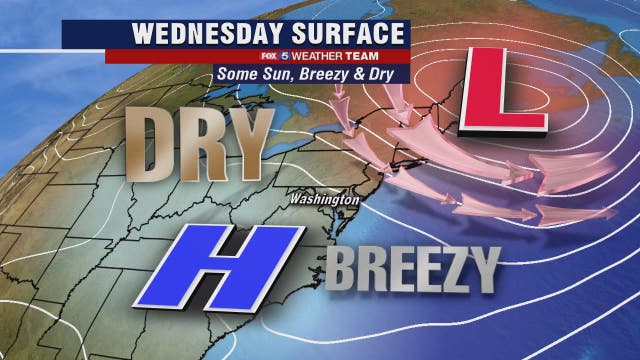 Mild, dry and partly cloudy Wednesday with highs in the 60s