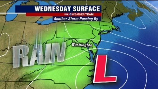 Rainy, chilly Wednesday with highs around 50 degrees