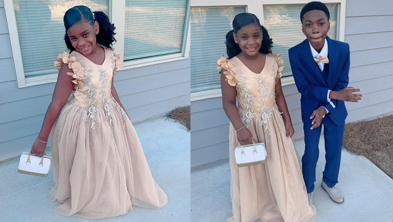 Christian, 11, took his little sister Skylar, 7, to her father-daughter school dance after her dad stood her up.