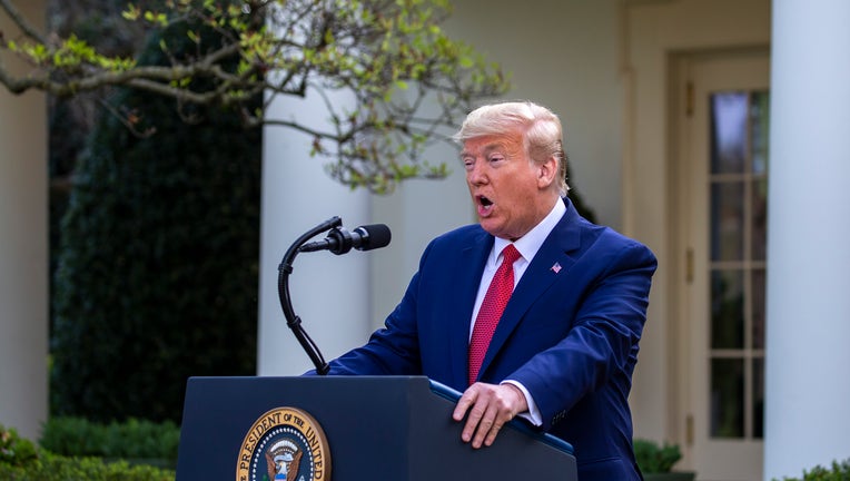 President Trump Holds Daily Coronavirus Task Force Briefing In Rose Garden