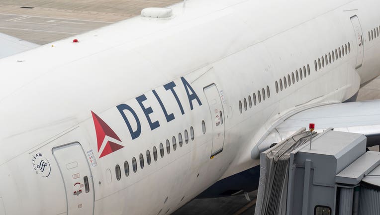 A Delta Airlines plane is shown in a file photo. (Photo by Alex Tai/SOPA Images/LightRocket via Getty Images)