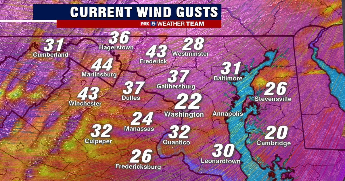 Wind Advisory issued for much of DC region until Monday evening | FOX 5 DC