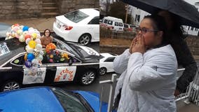 Woman with Down syndrome surprised with car parade on 21st birthday