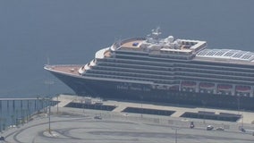 American crew on board docked cruise ship in LA not allowed to disembark