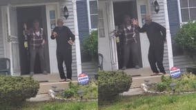 Woman drives by to check on elderly parents, finds them 'dancing' on front steps: 'They needed to party'