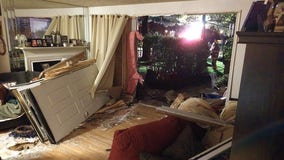 Family displaced after vehicle smashes into Montgomery County home, flees the scene, police say