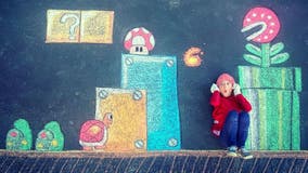 Mom creates magical sidewalk chalk murals to entertain daughters during lockdown