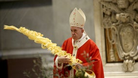 Pope Francis celebrates Palm Sunday without public in St. Peter's