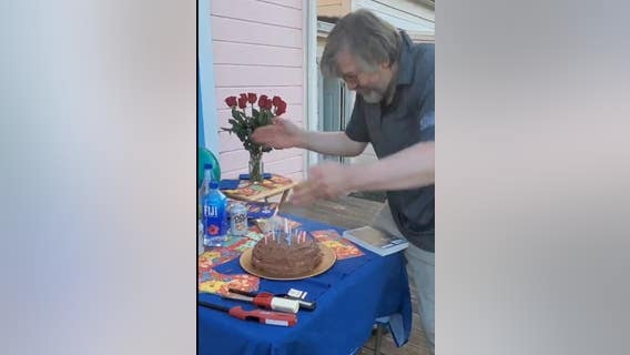 Dad ‘blows out’ candles with hands in coronavirus pandemic-modified birthday celebration