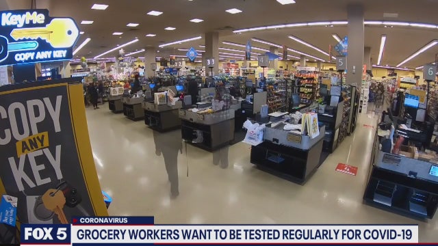Unionized grocery store workers want to be treated like first-responders