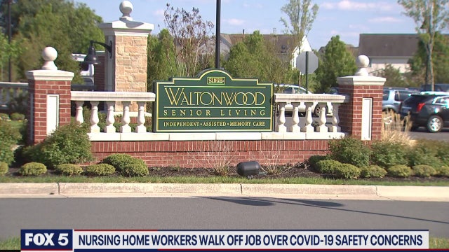 Loudoun County nursing home workers walk off job over COVID-19 safety concerns