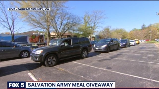 Salvation Army hands out food to Fairfax County families struggling during coronavirus outbreak