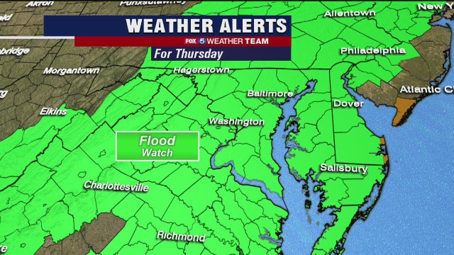 Heavy rain, flooding concerns across DC region as storms move in Thursday