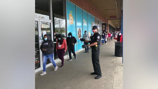 Hundreds line up outside Maryland Megamarts for free grocery giveaway; ignore social distance rules